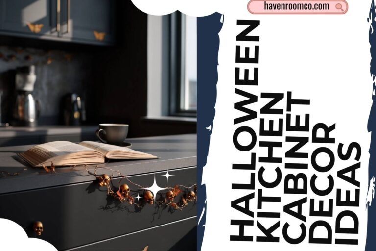Halloween kitchen cabinet decor ideas