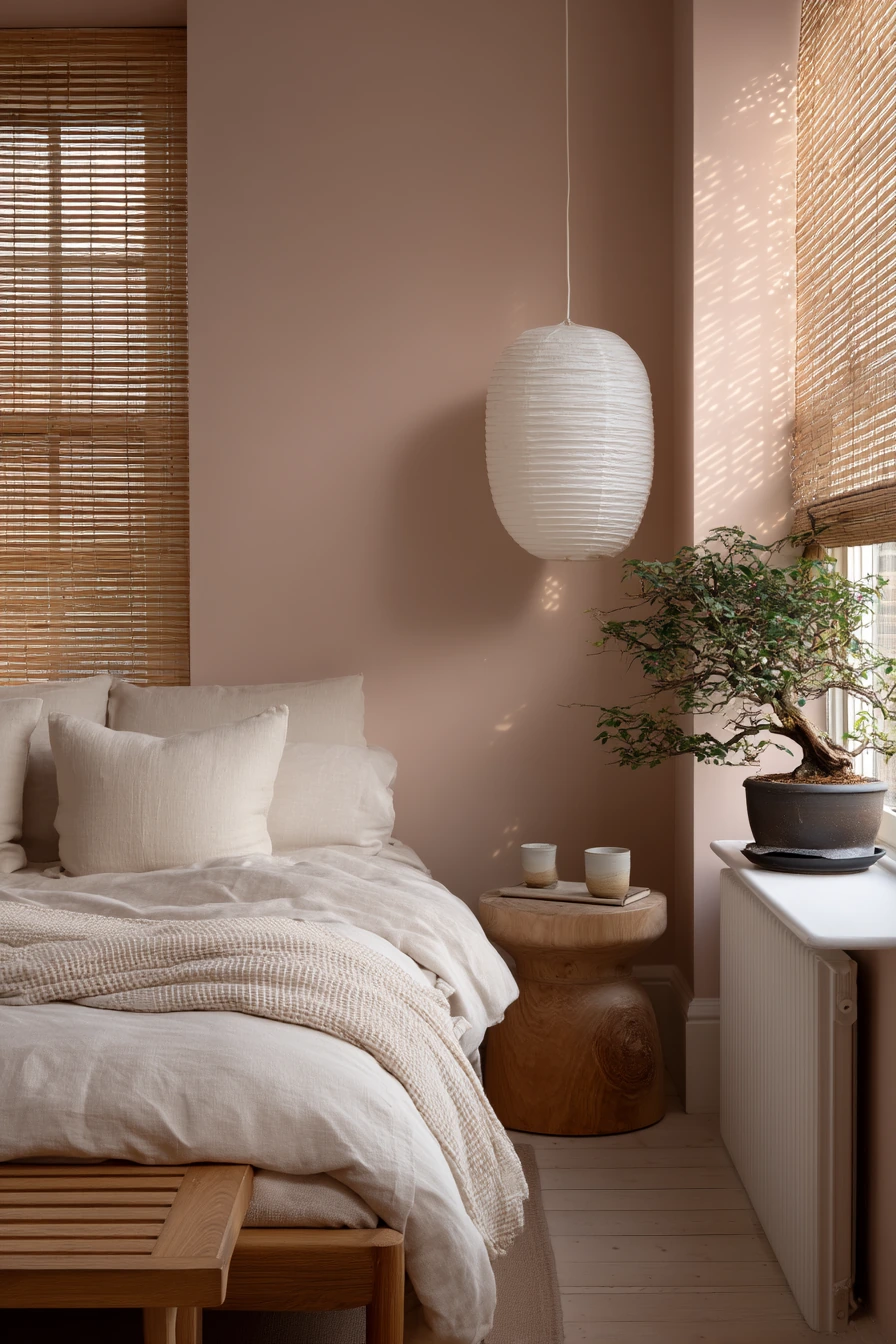 bedrooms with light pink walls 20