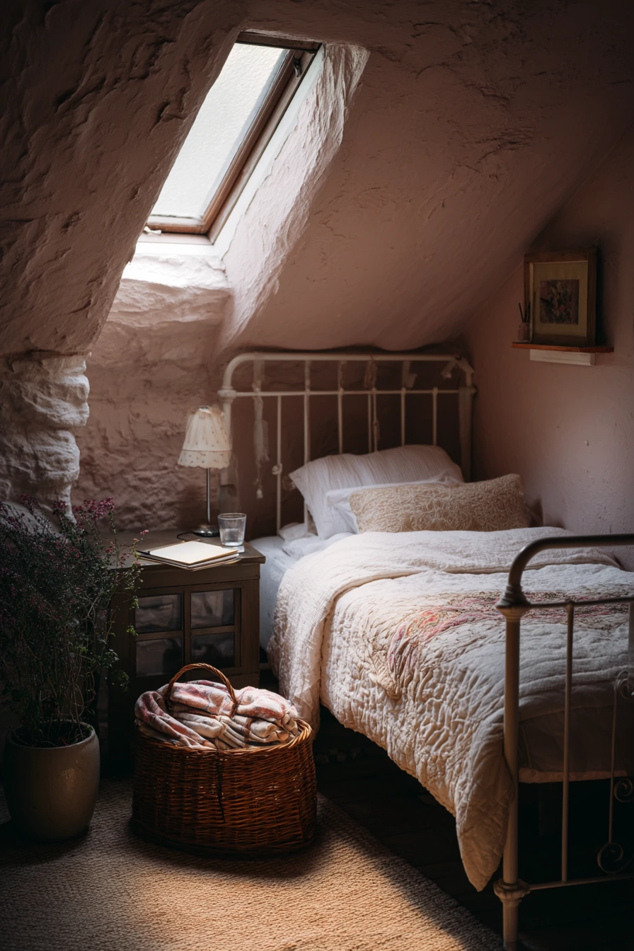 bedrooms with light pink walls 23