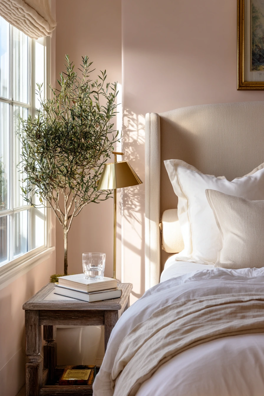 bedrooms with light pink walls 38