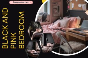 black and pink bedroom