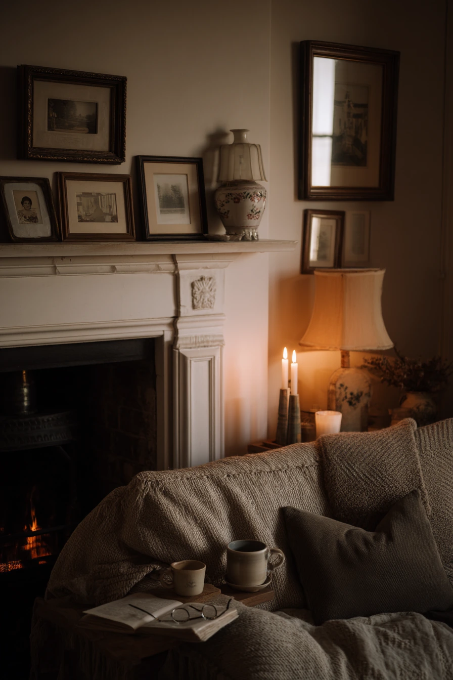 black and white mantel decor ideas 13