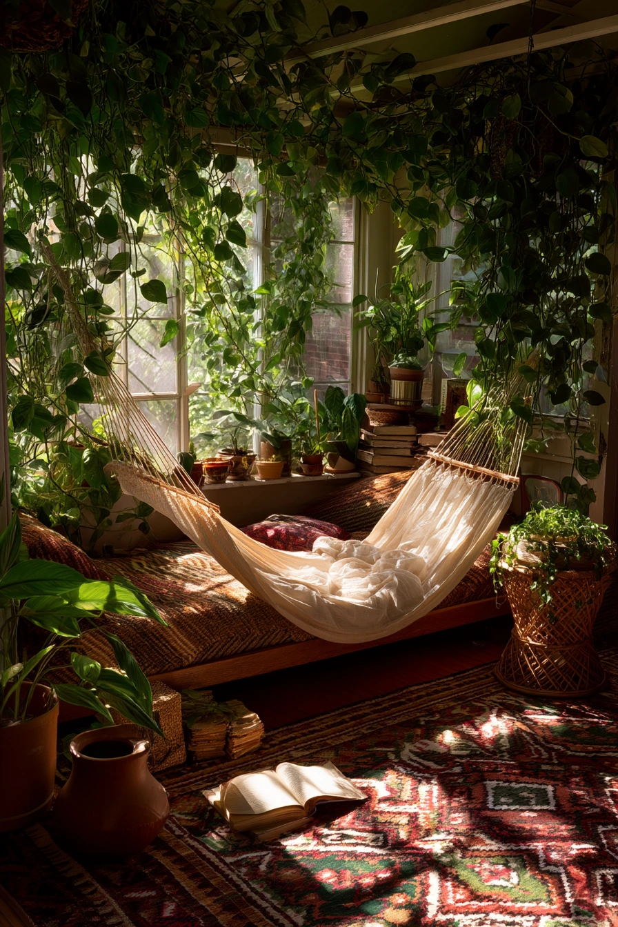 boho hammock bedroom 21
