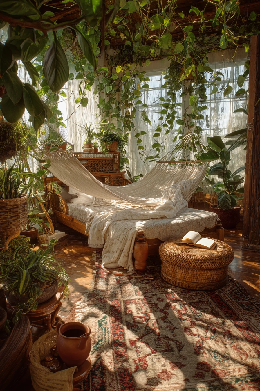 boho hammock bedroom 24