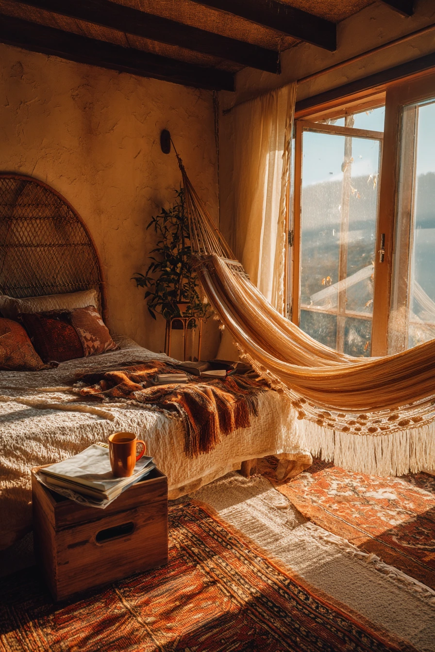 boho hammock bedroom 25