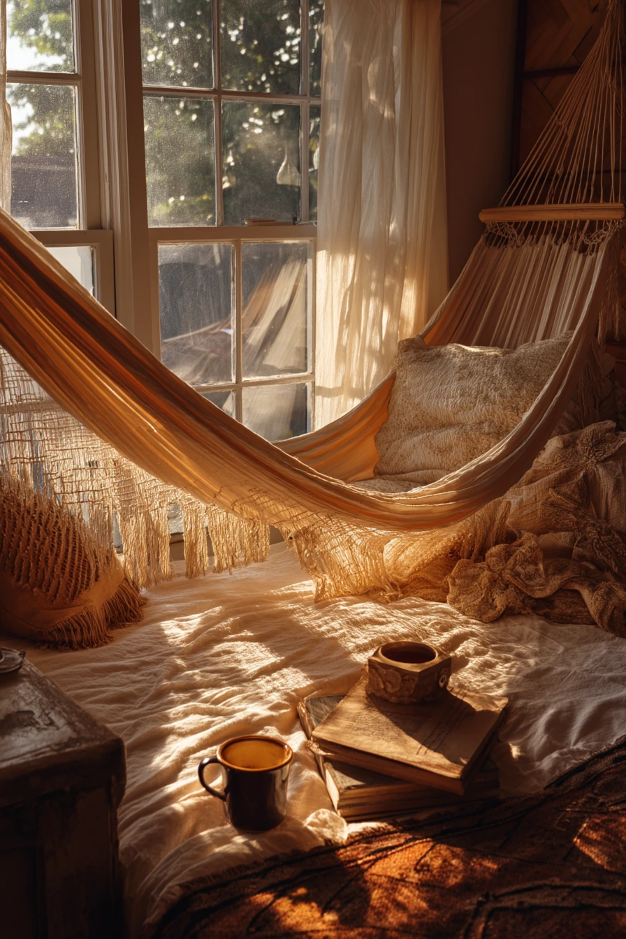 boho hammock bedroom 26