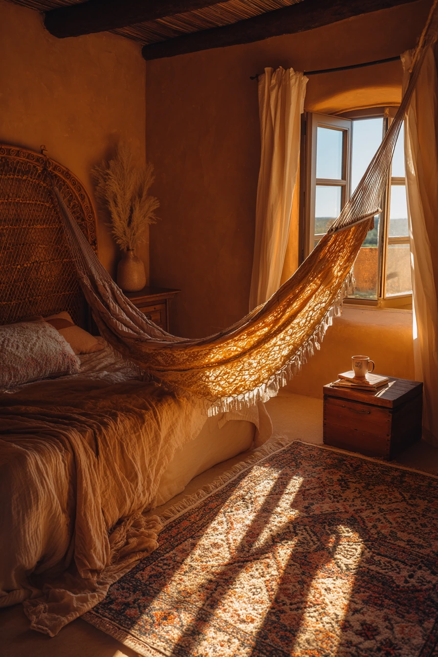 boho hammock bedroom 27