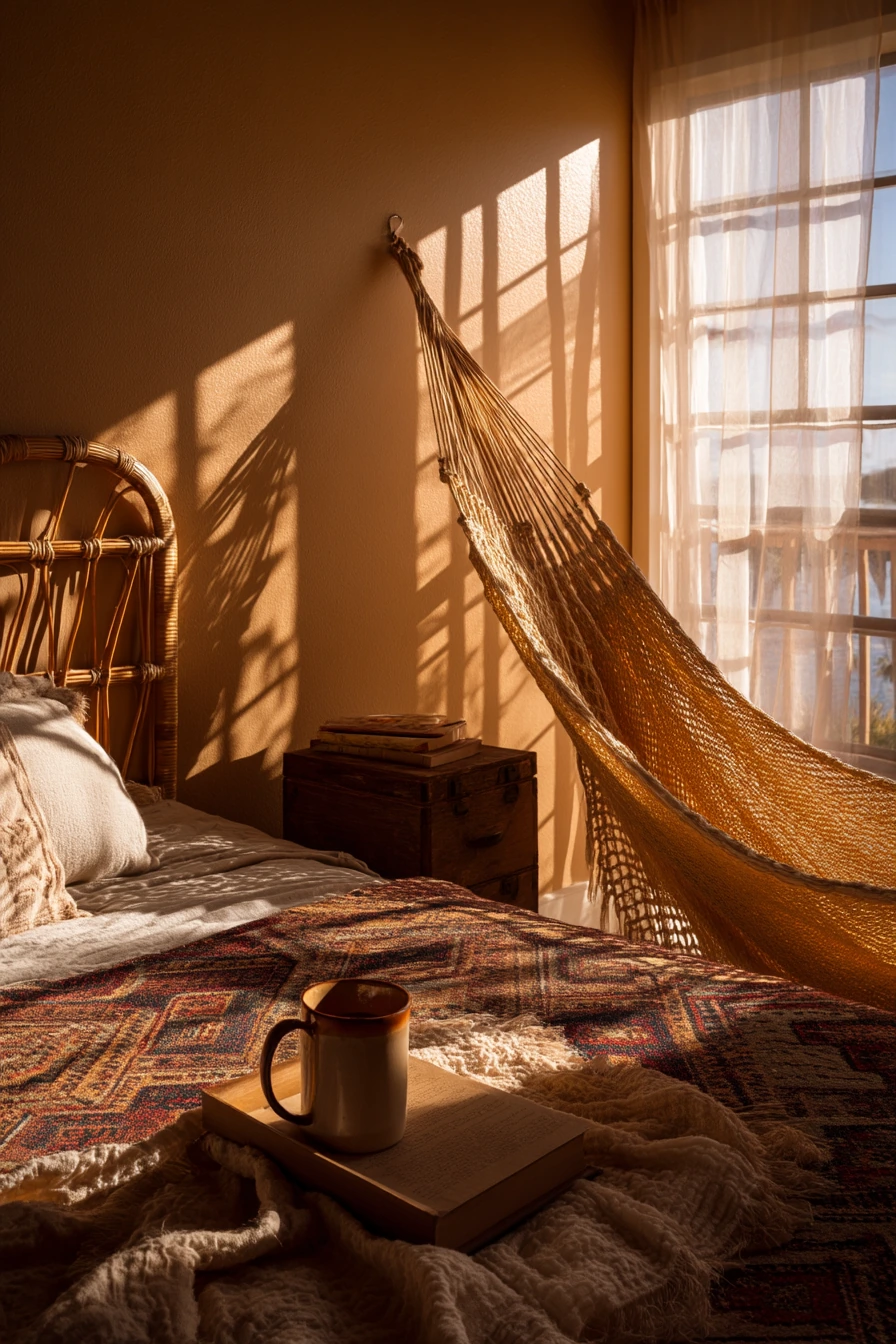 boho hammock bedroom 28