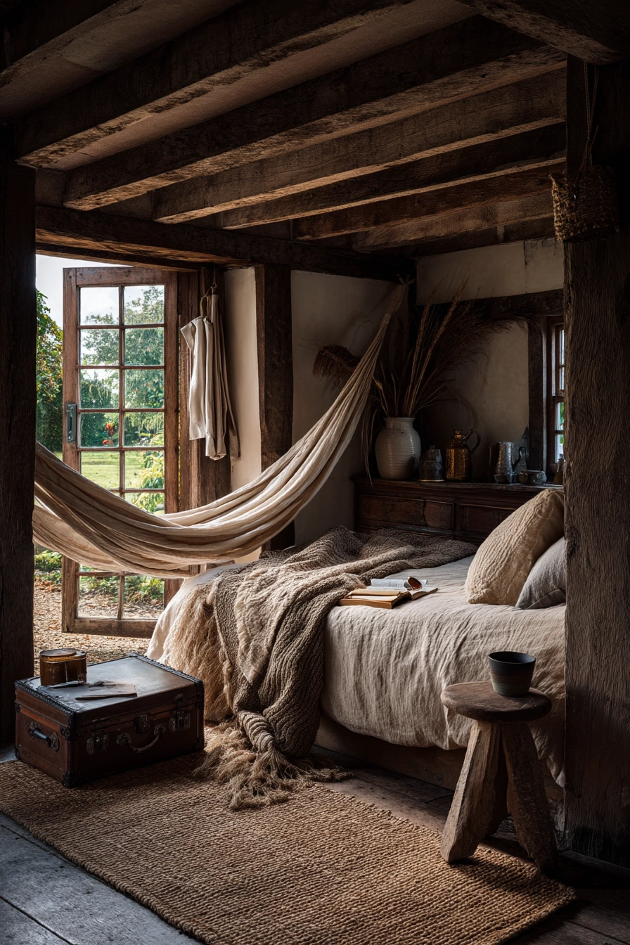 boho hammock bedroom 33