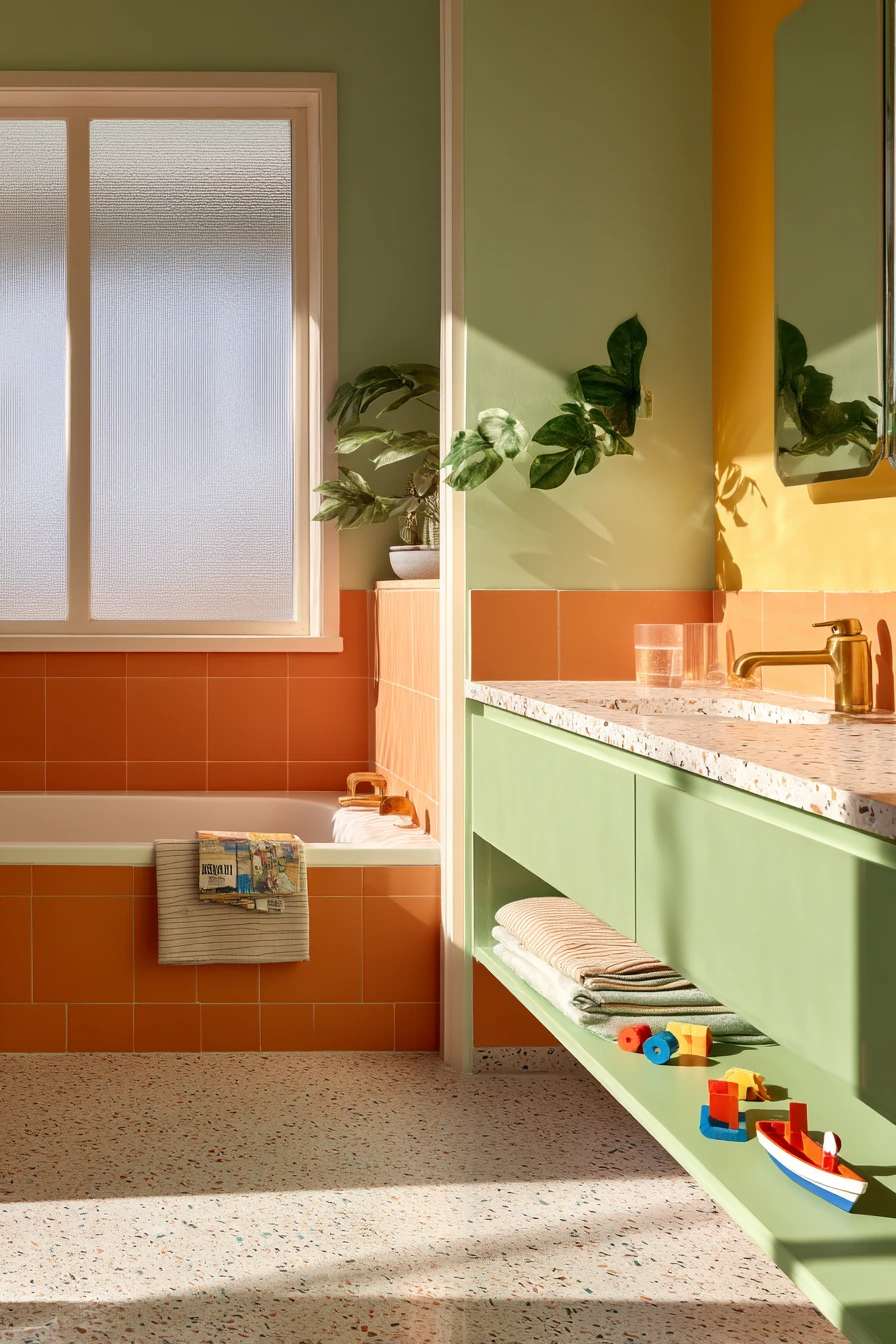 bold and colorful bathroom ideas 1