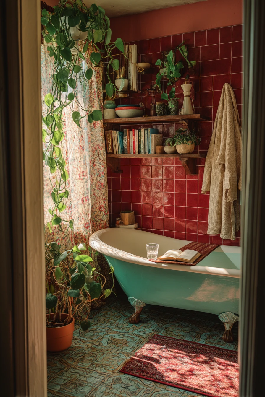 bold and colorful bathroom ideas 12