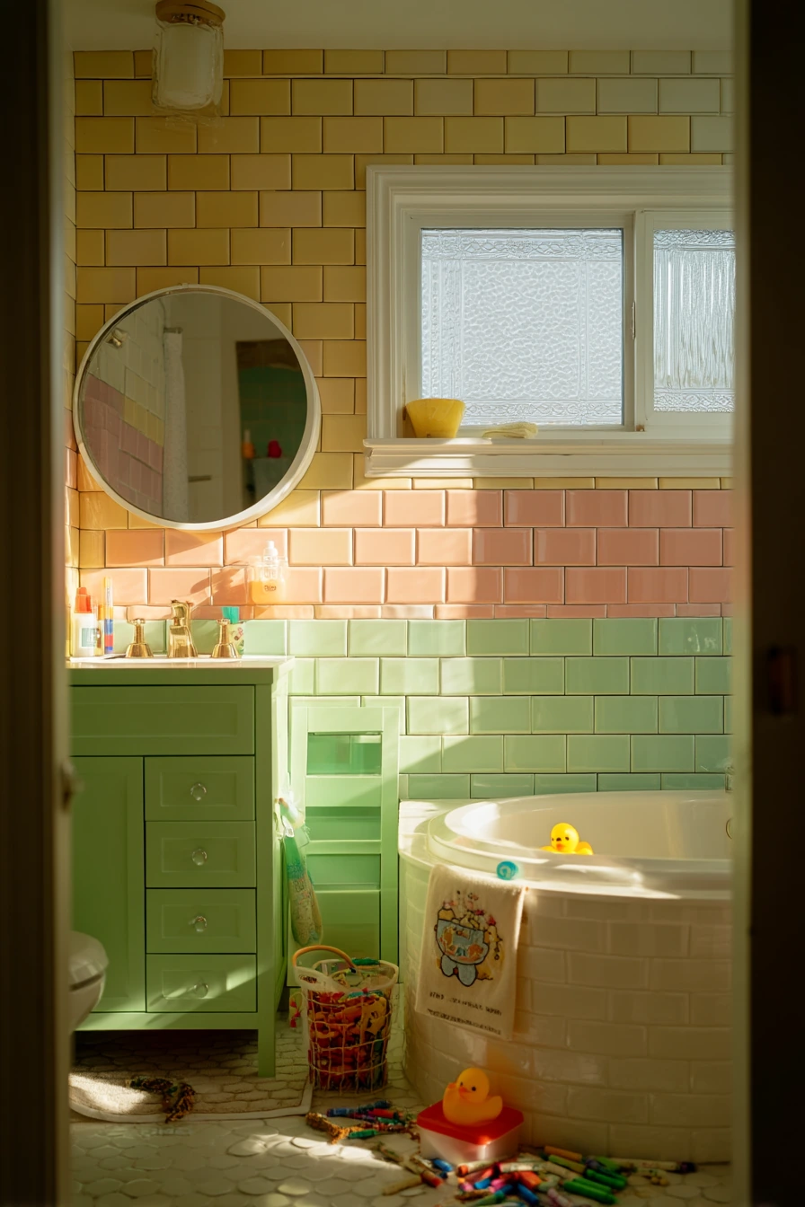 bold and colorful bathroom ideas 19