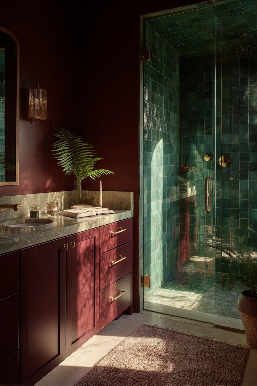 bold and colorful bathroom ideas 21