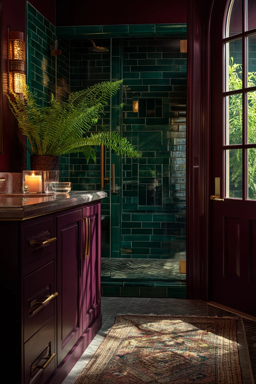 bold and colorful bathroom ideas 22