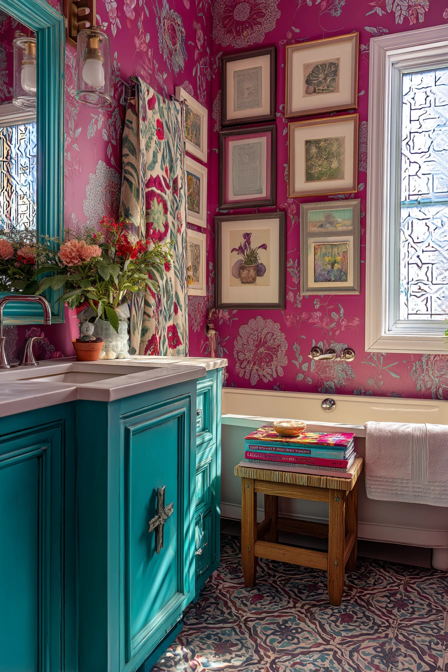 bold and colorful bathroom ideas 27