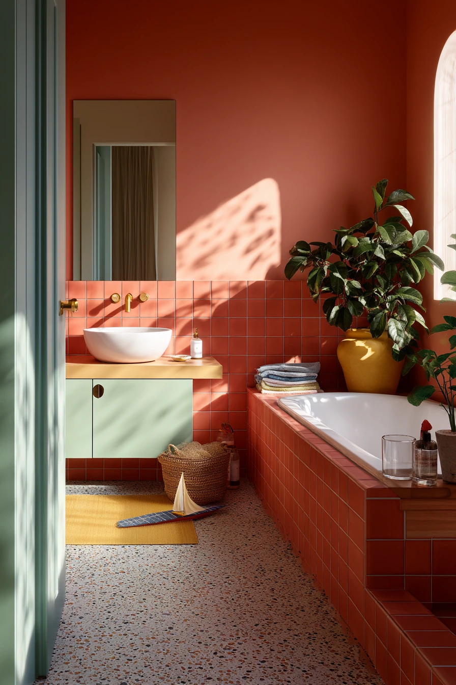bold and colorful bathroom ideas 3