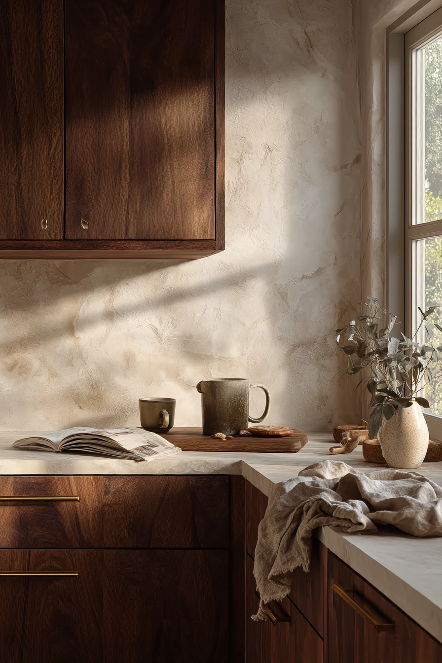 brown kitchen cabinets 1