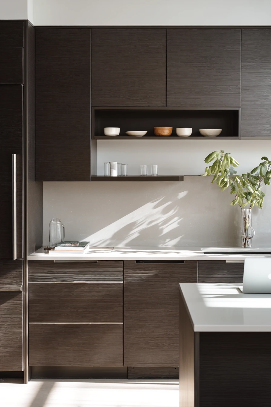 brown kitchen cabinets 14