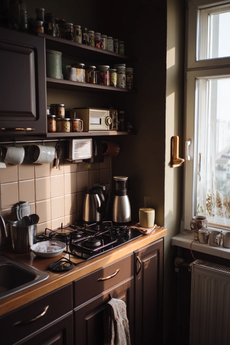 brown kitchen cabinets 7