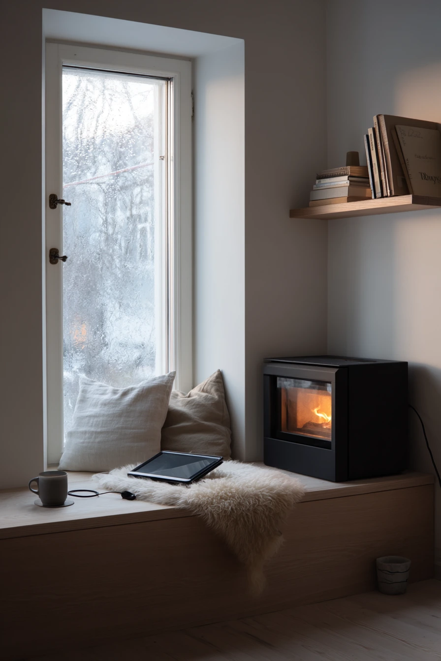 cozy fireplace nook ideas 13