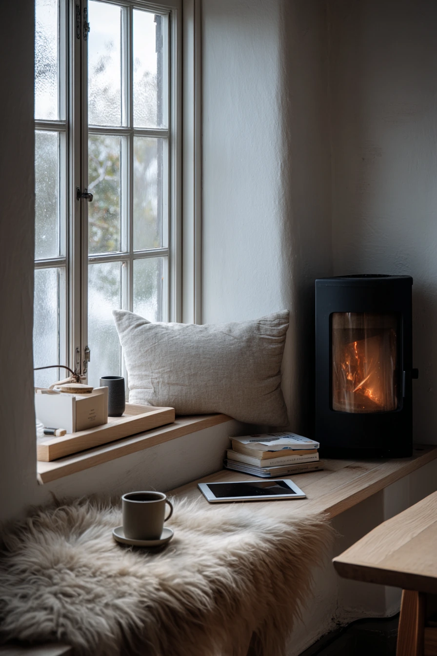 cozy fireplace nook ideas 15