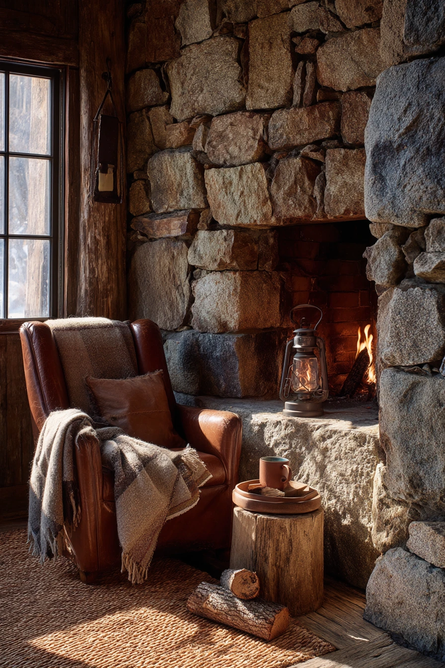 cozy fireplace nook ideas 21