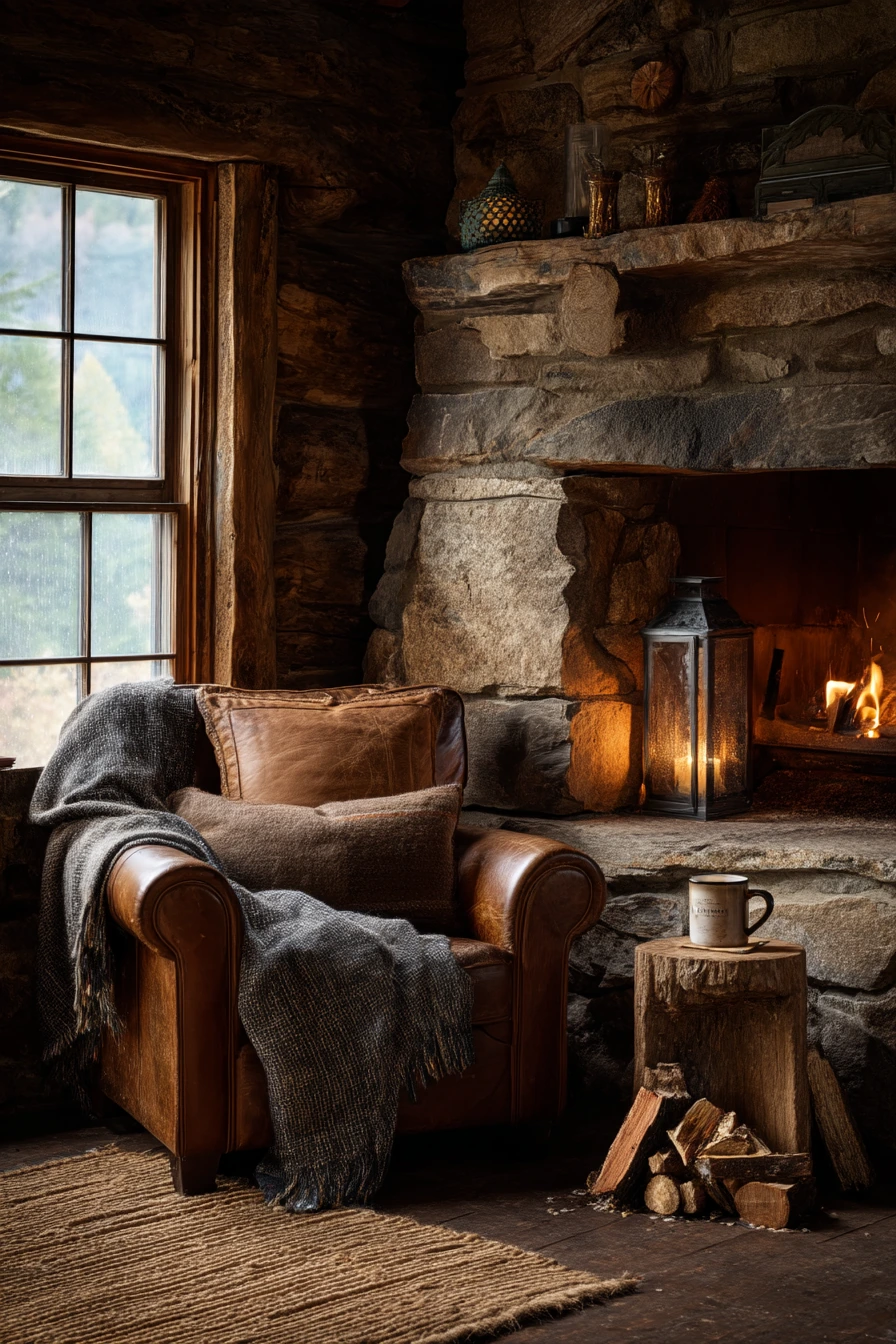 cozy fireplace nook ideas 22