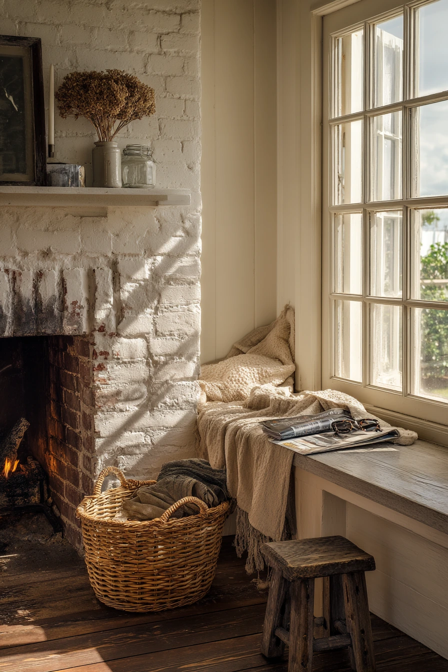 cozy fireplace nook ideas 29