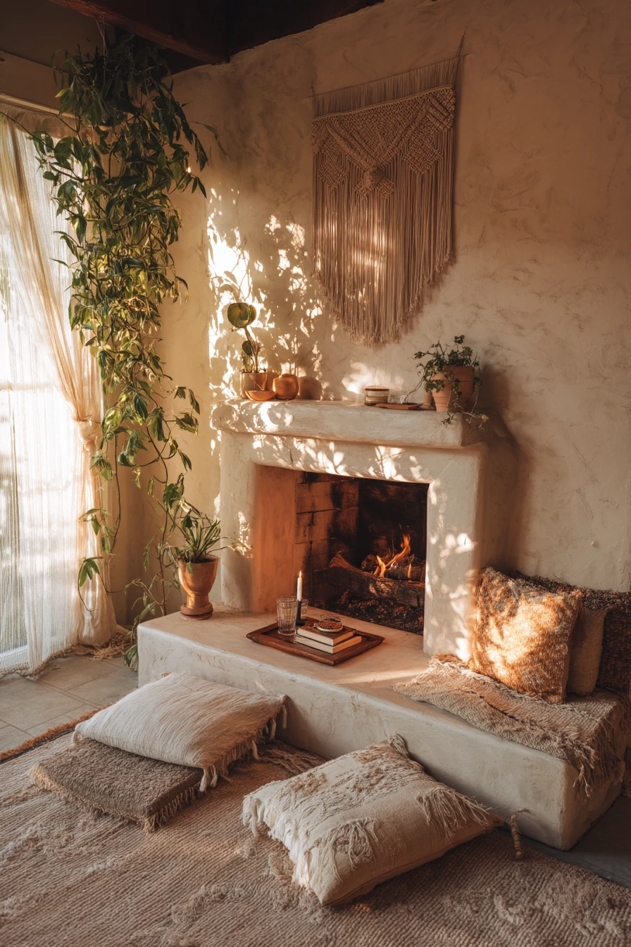 cozy fireplace nook ideas 37