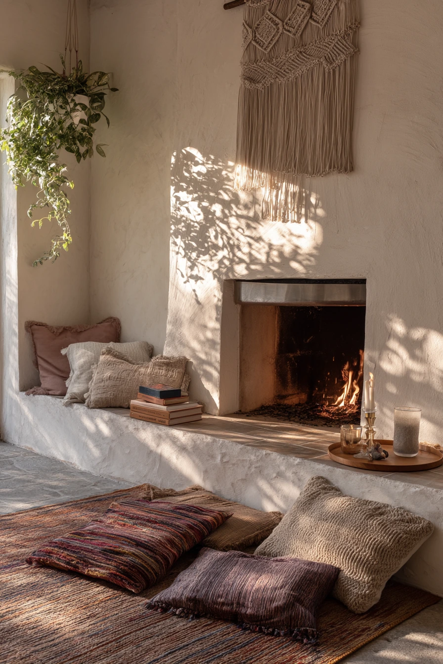 cozy fireplace nook ideas 38