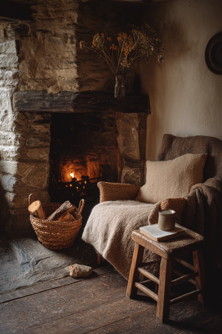 cozy fireplace nook ideas 8