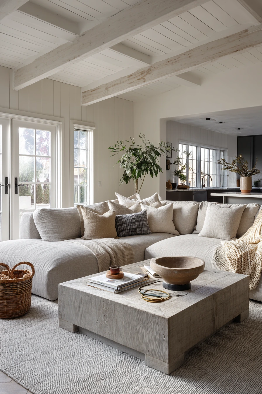 farmhouse living room ideas 24
