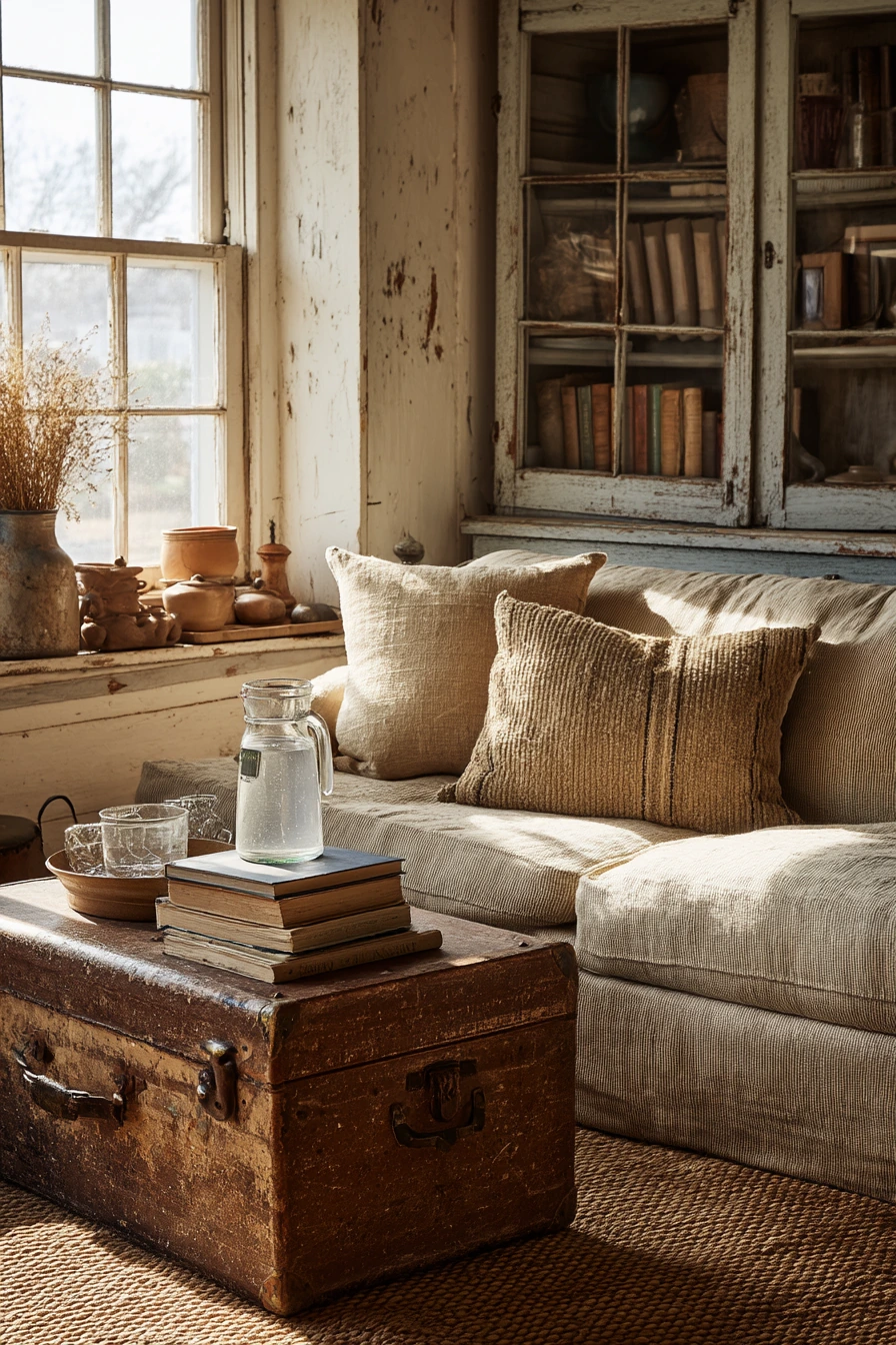 farmhouse living room ideas 26