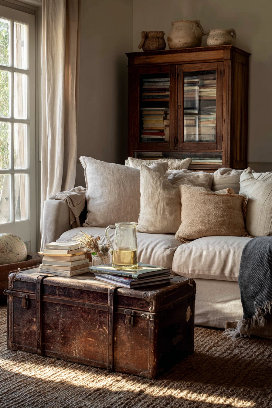 farmhouse living room ideas 27
