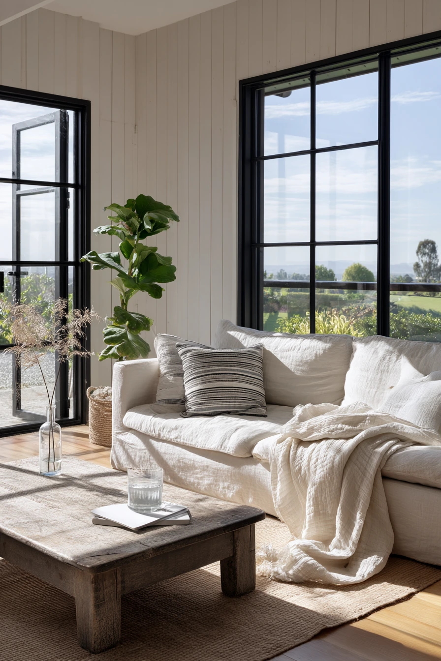 farmhouse living room ideas 32