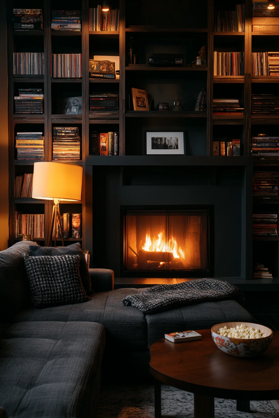 fireplace built ins with shelves 17