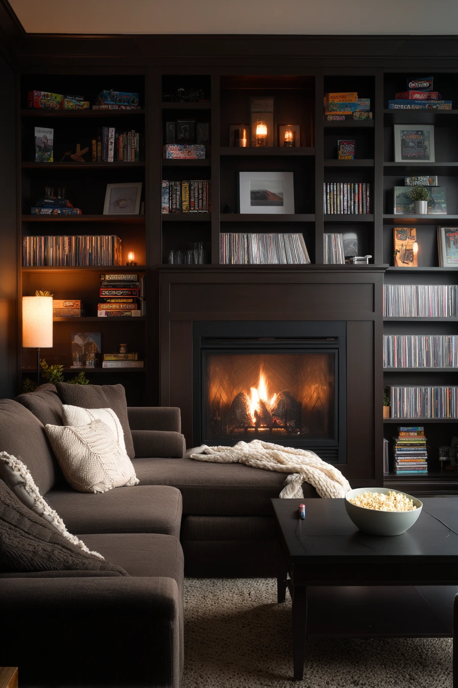 fireplace built ins with shelves 19