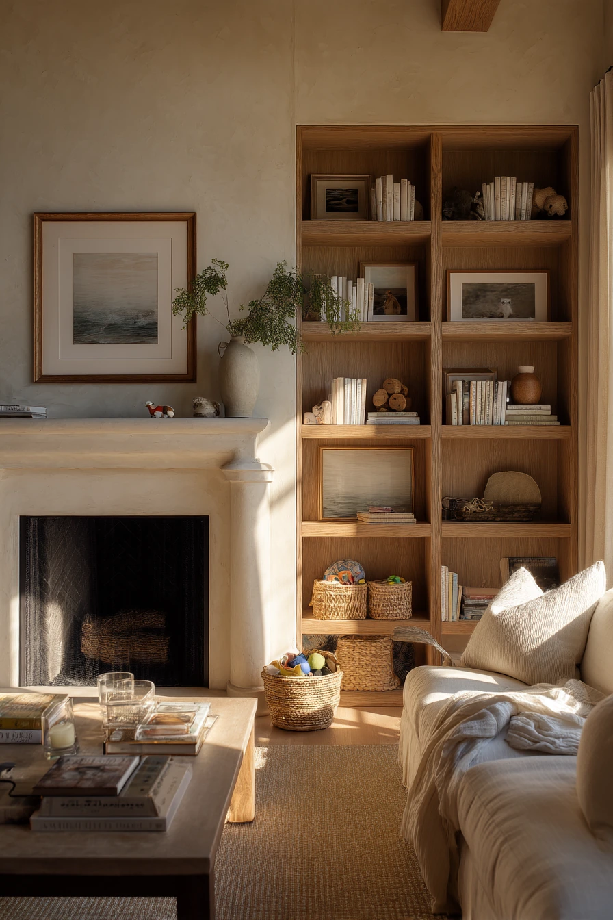fireplace built ins with shelves 2