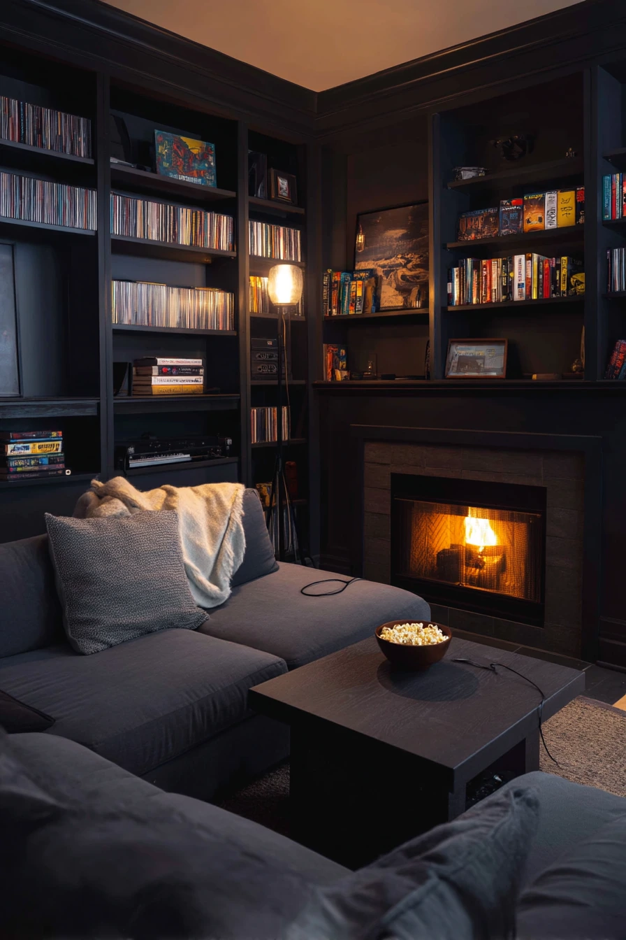 fireplace built ins with shelves 20
