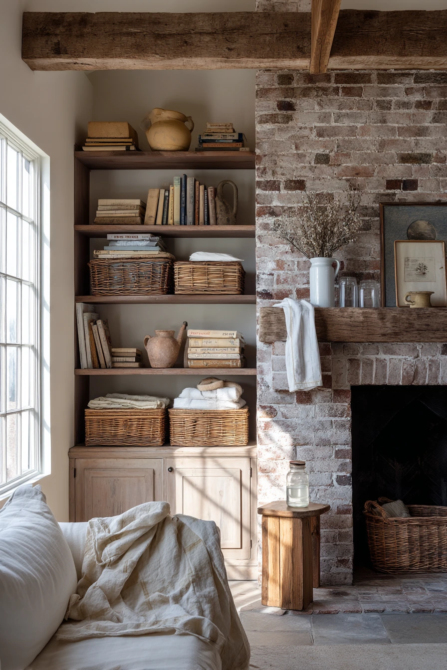 fireplace built ins with shelves 22