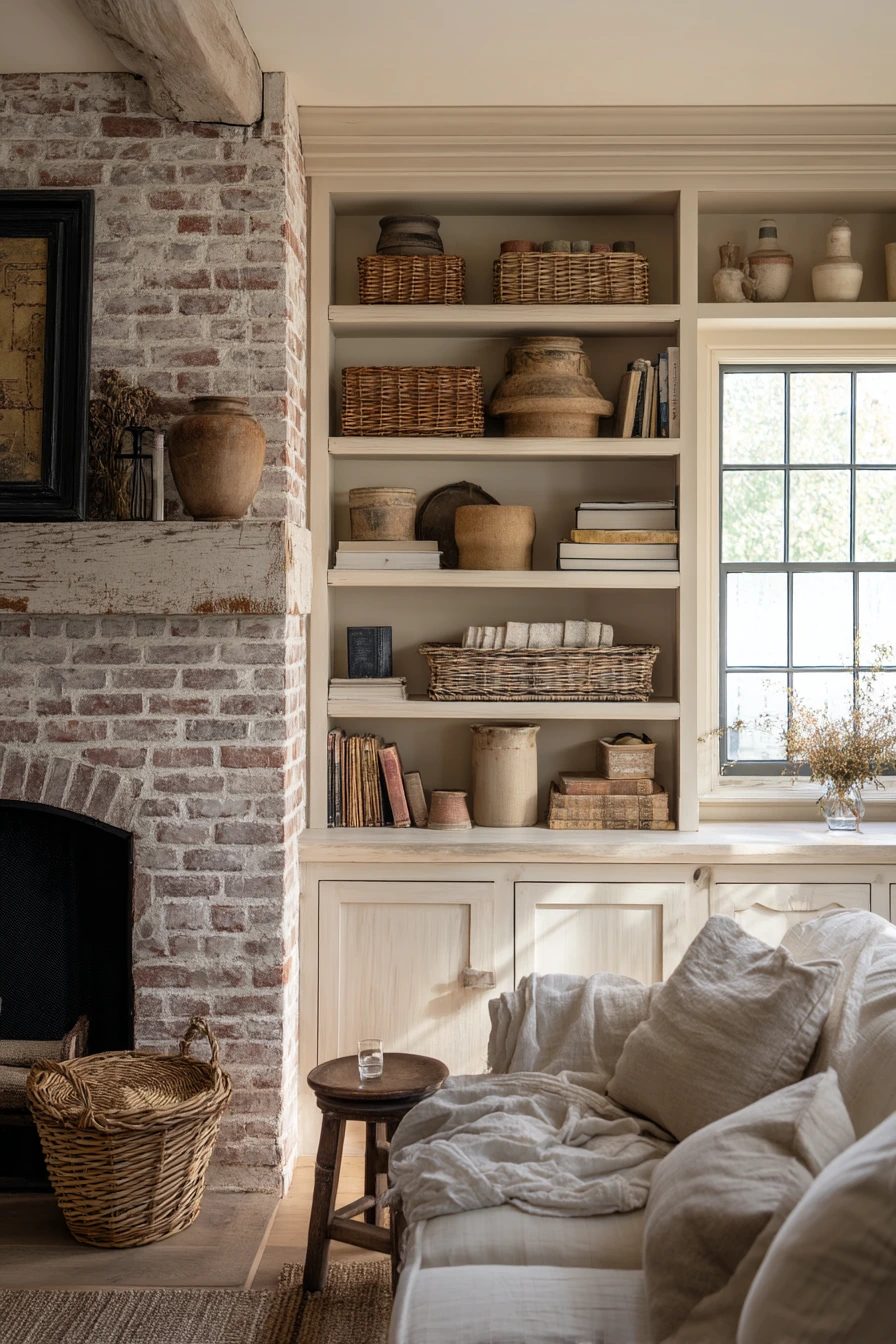 fireplace built ins with shelves 23