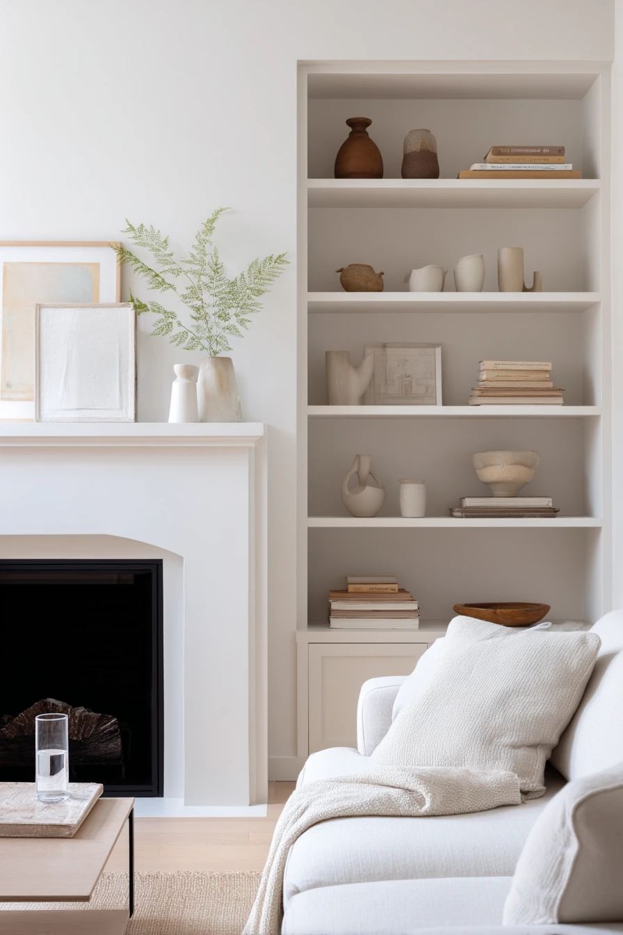 fireplace built ins with shelves 25