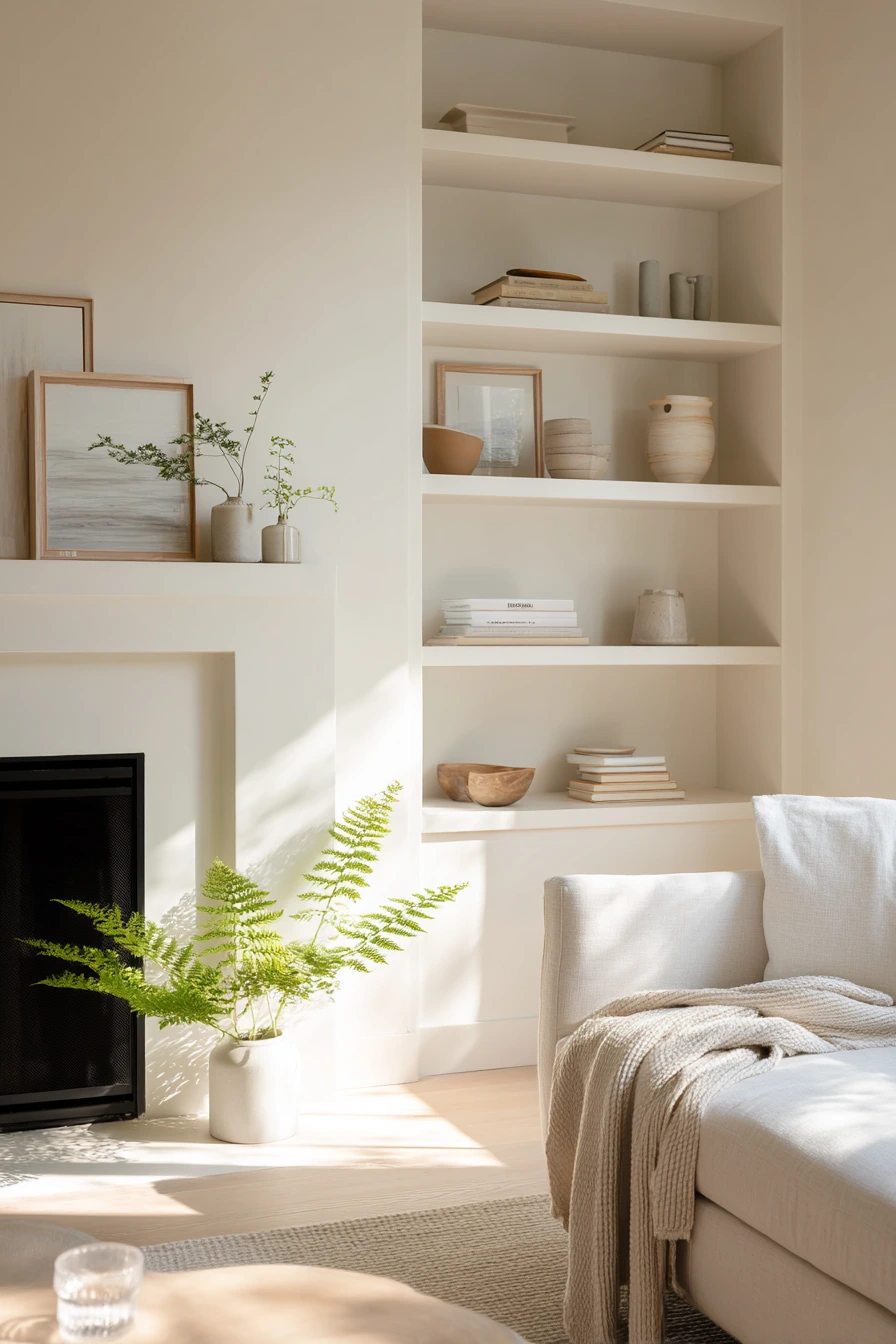 fireplace built ins with shelves 26