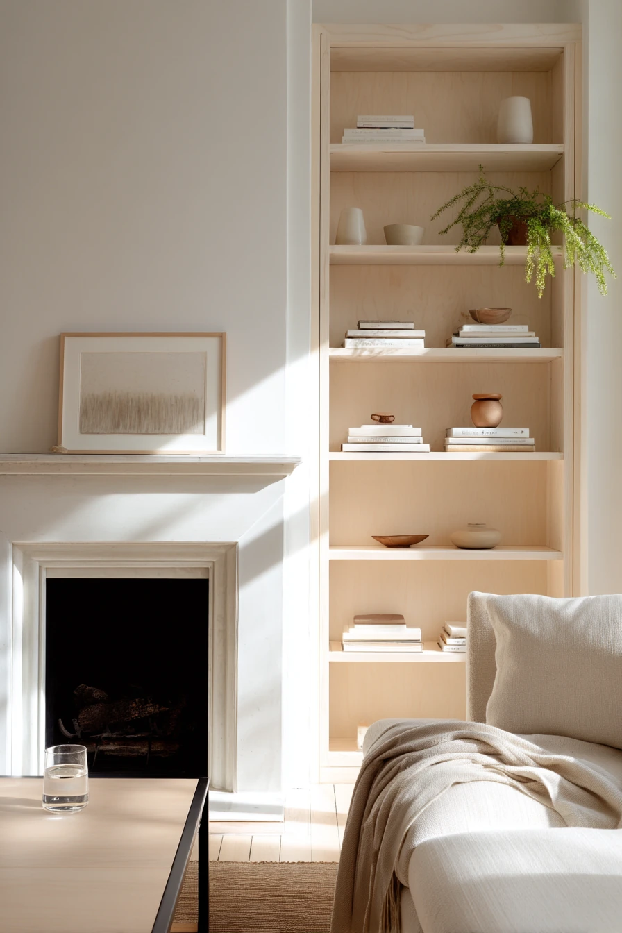 fireplace built ins with shelves 27