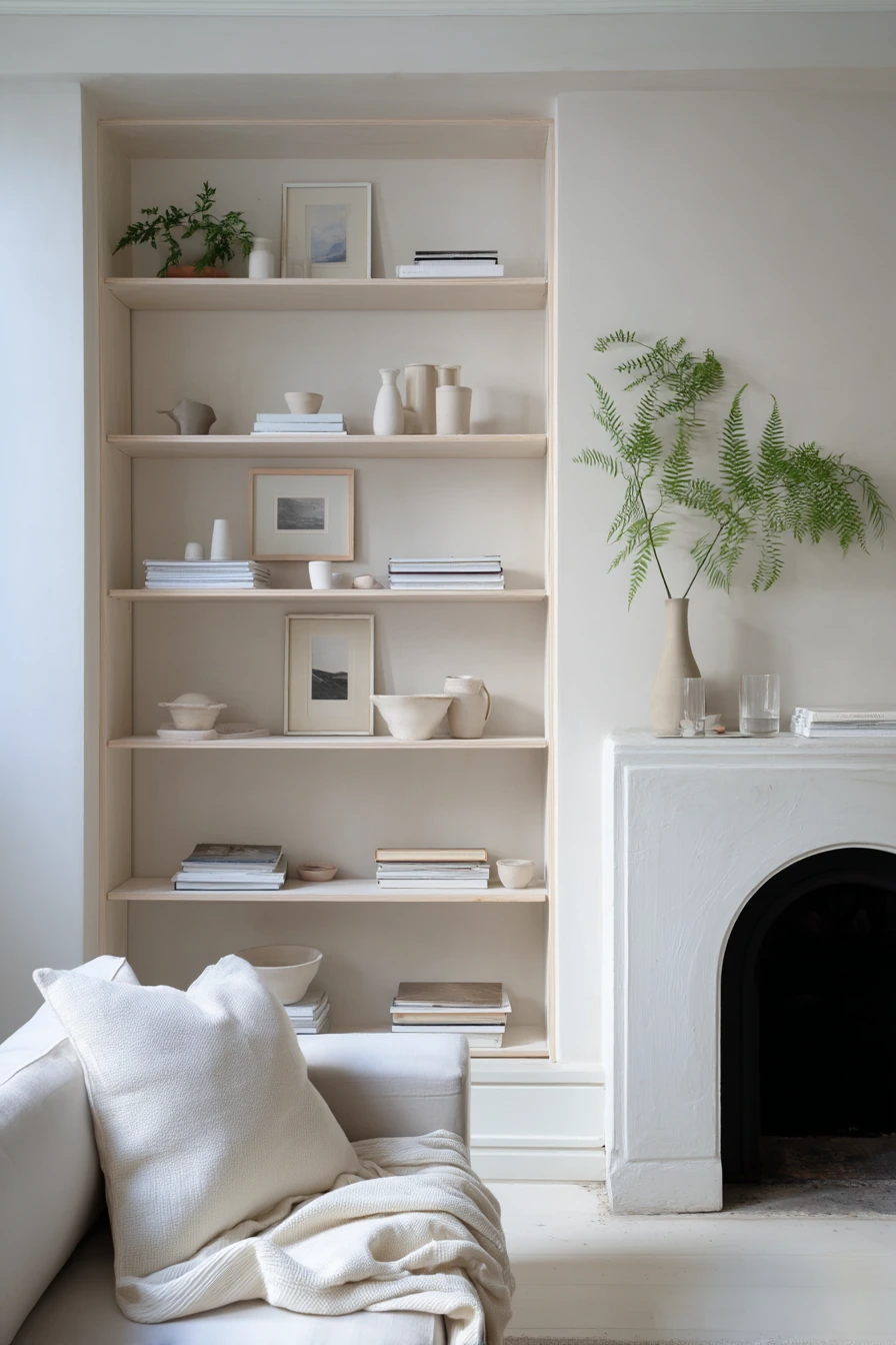 fireplace built ins with shelves 28
