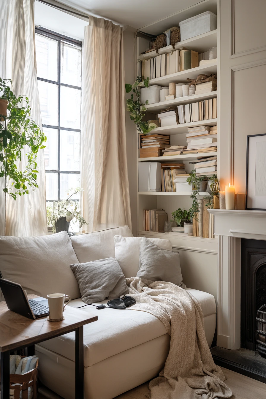 fireplace built ins with shelves 29