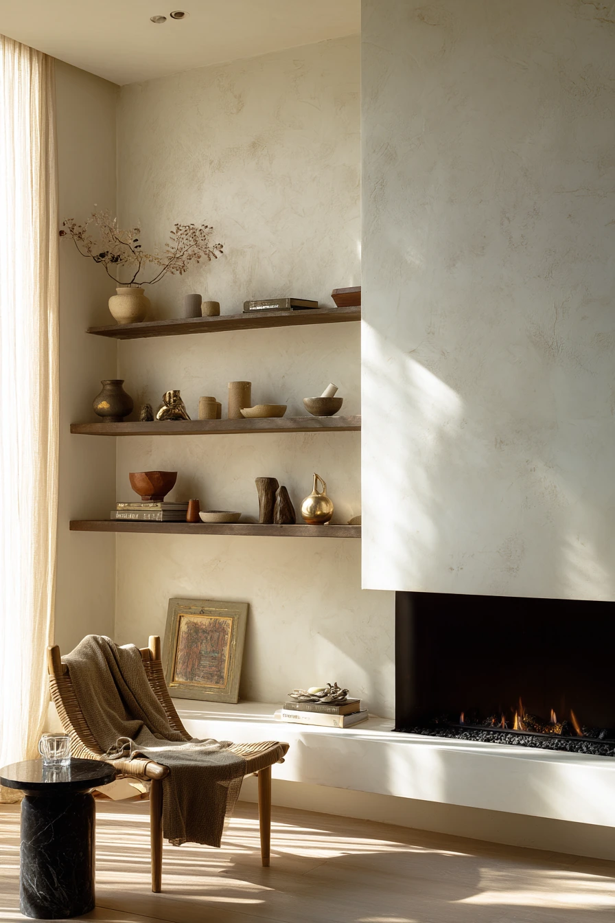 fireplace built ins with shelves 40