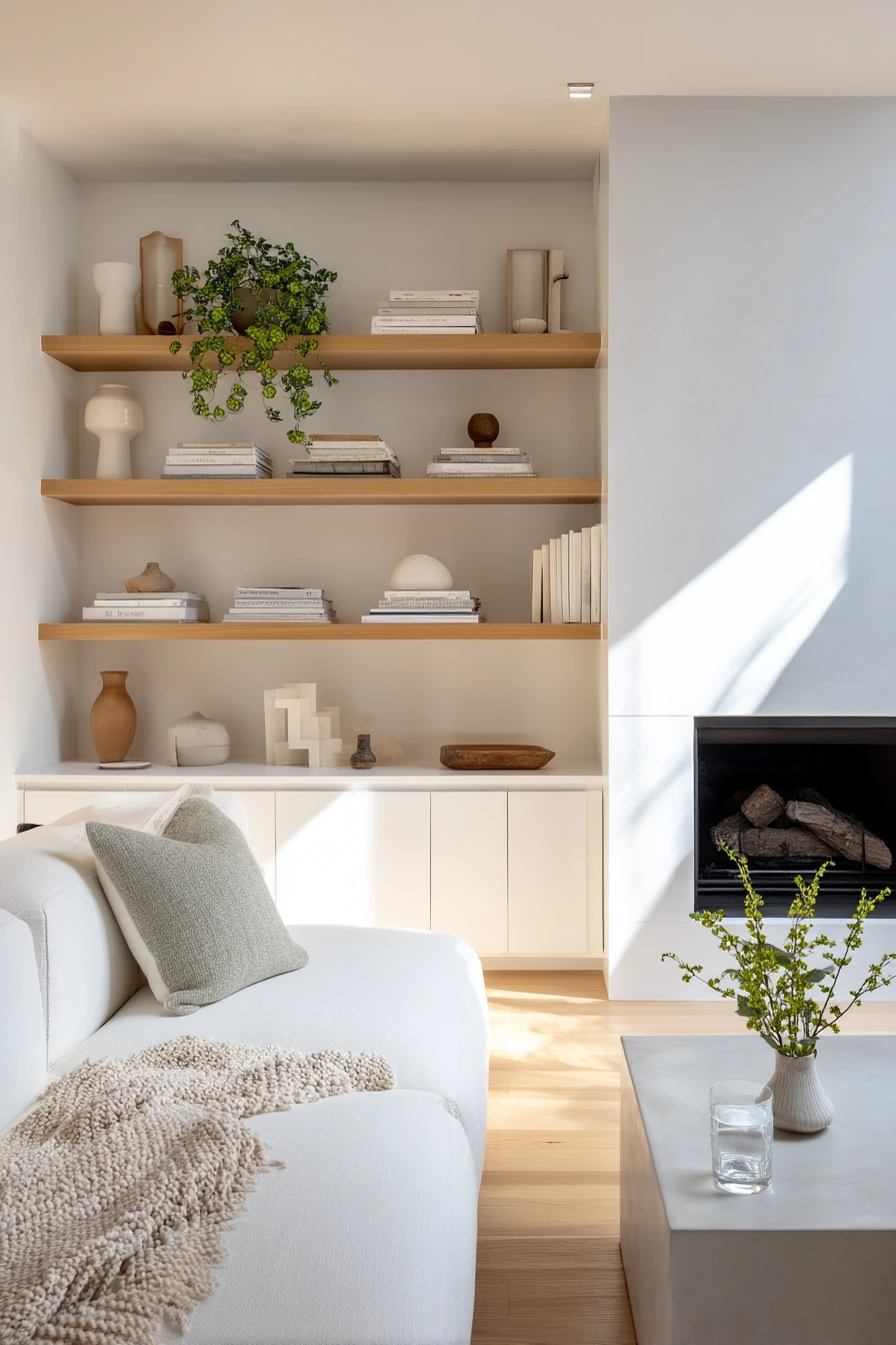 fireplace built ins with shelves 5