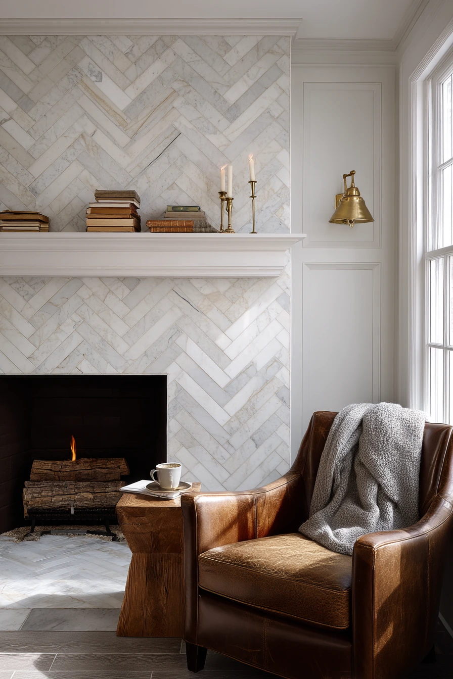 fireplace tile surround ideas 10