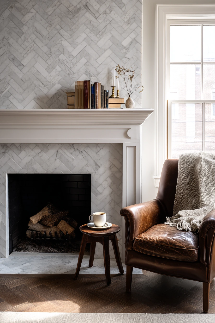 fireplace tile surround ideas 12